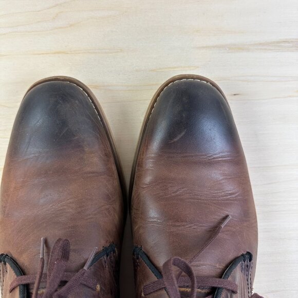 Joseph Abboud Men's Leather Shoes 8.5 D Oiled Graduated Brown Lace Up‎ Dress - Picture 7 of 11